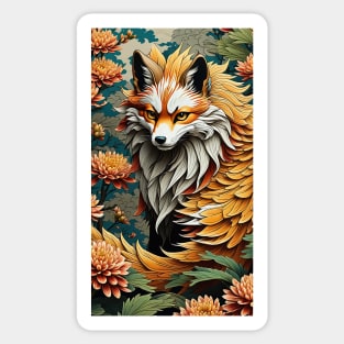 Nature fox flower Sticker